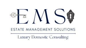 Silver lock and key logo for Estate Management Solutions